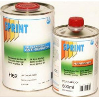 Лак акриловий швидкий Sprint HS H62 Clear Fast Anti-Scratch 1 л з затверджувачем С16 0,5 л.